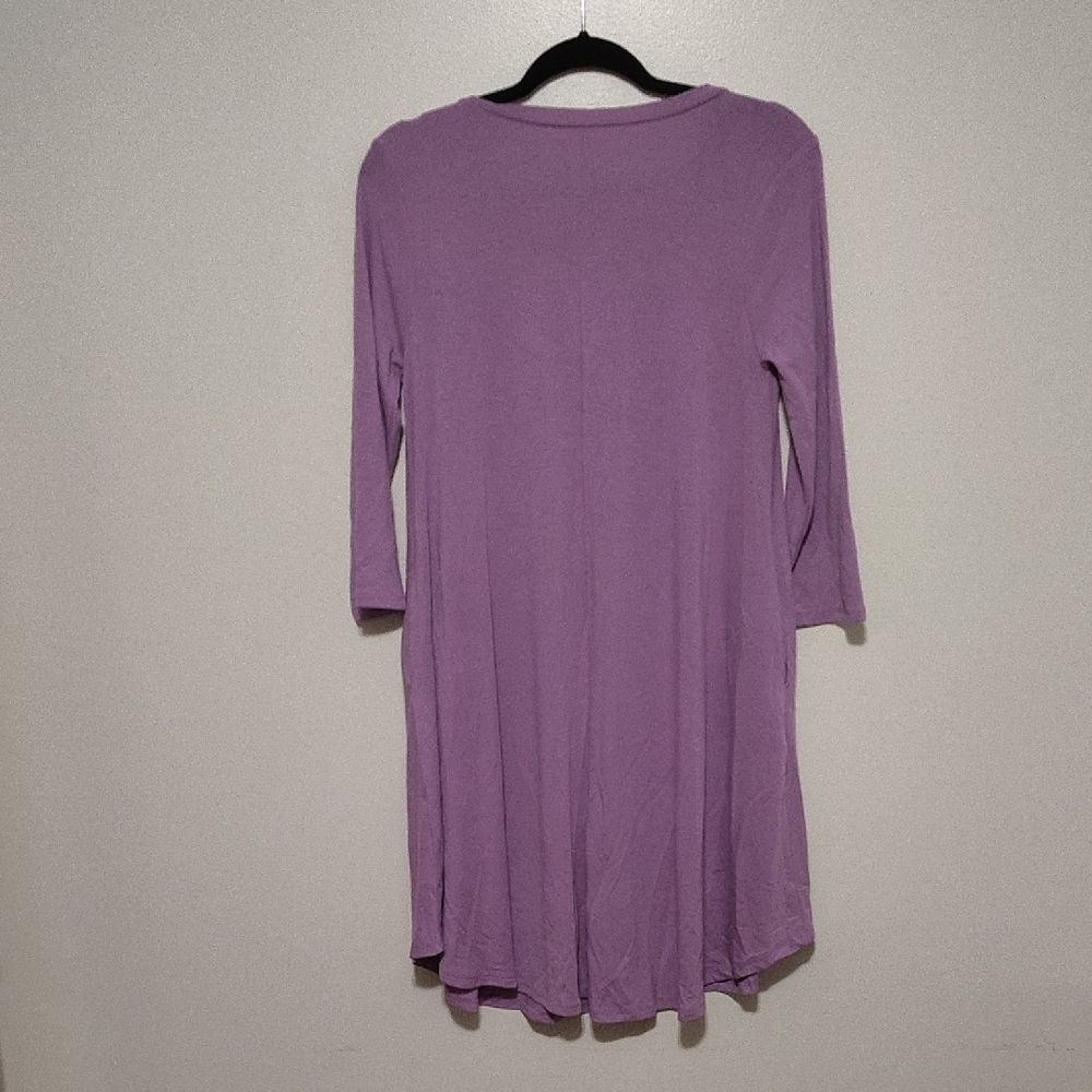 Zenana Lavender Pocket Dress | Flowy Casual A-Line Mini Dress - Picture 3 of 3